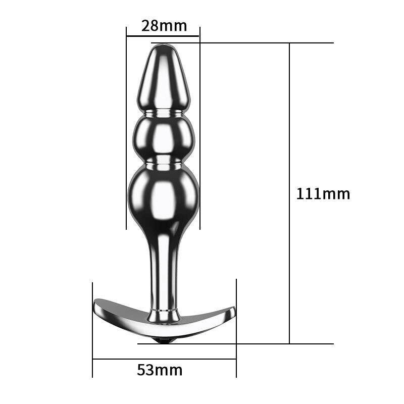 Metal Beaded Anal Plug with Removable Base / Sex Toys for Men and Women - EVE's SECRETS