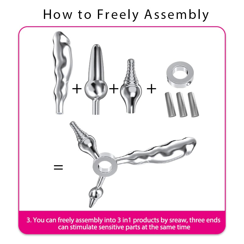 Adult Stainless Steel Dildo Butt Plug / Metal Sex Toy for Couples - EVE's SECRETS