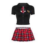 Adults Schoolgirl Cosplay Uniform / Female Sexy Costume / Top with Pleated Mini Skirt - EVE's SECRETS