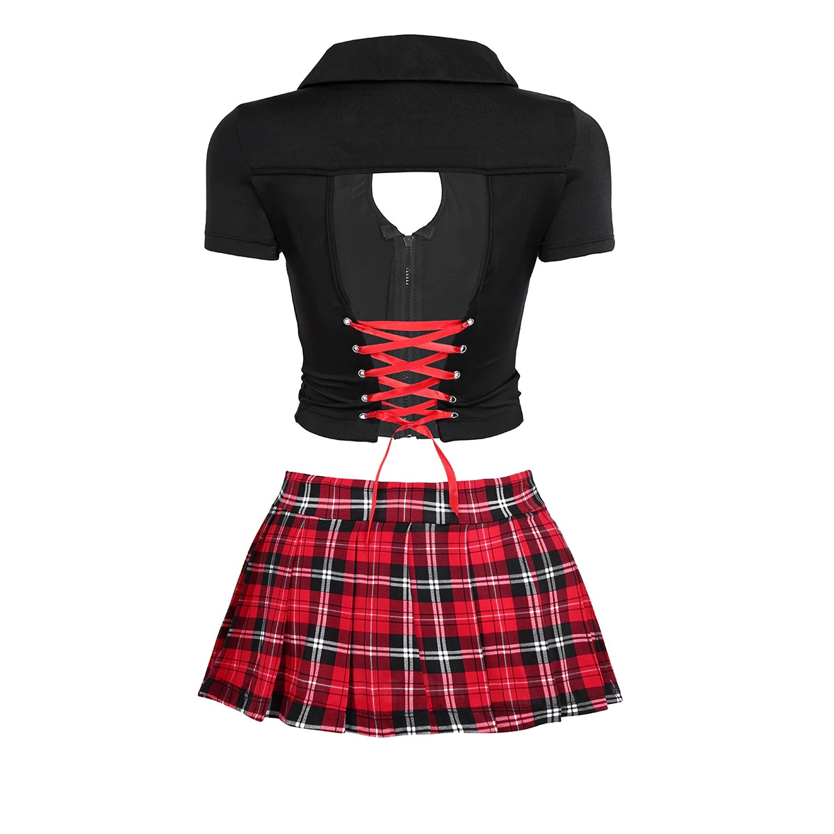Adults Schoolgirl Cosplay Uniform / Female Sexy Costume / Top with Pleated Mini Skirt - EVE's SECRETS