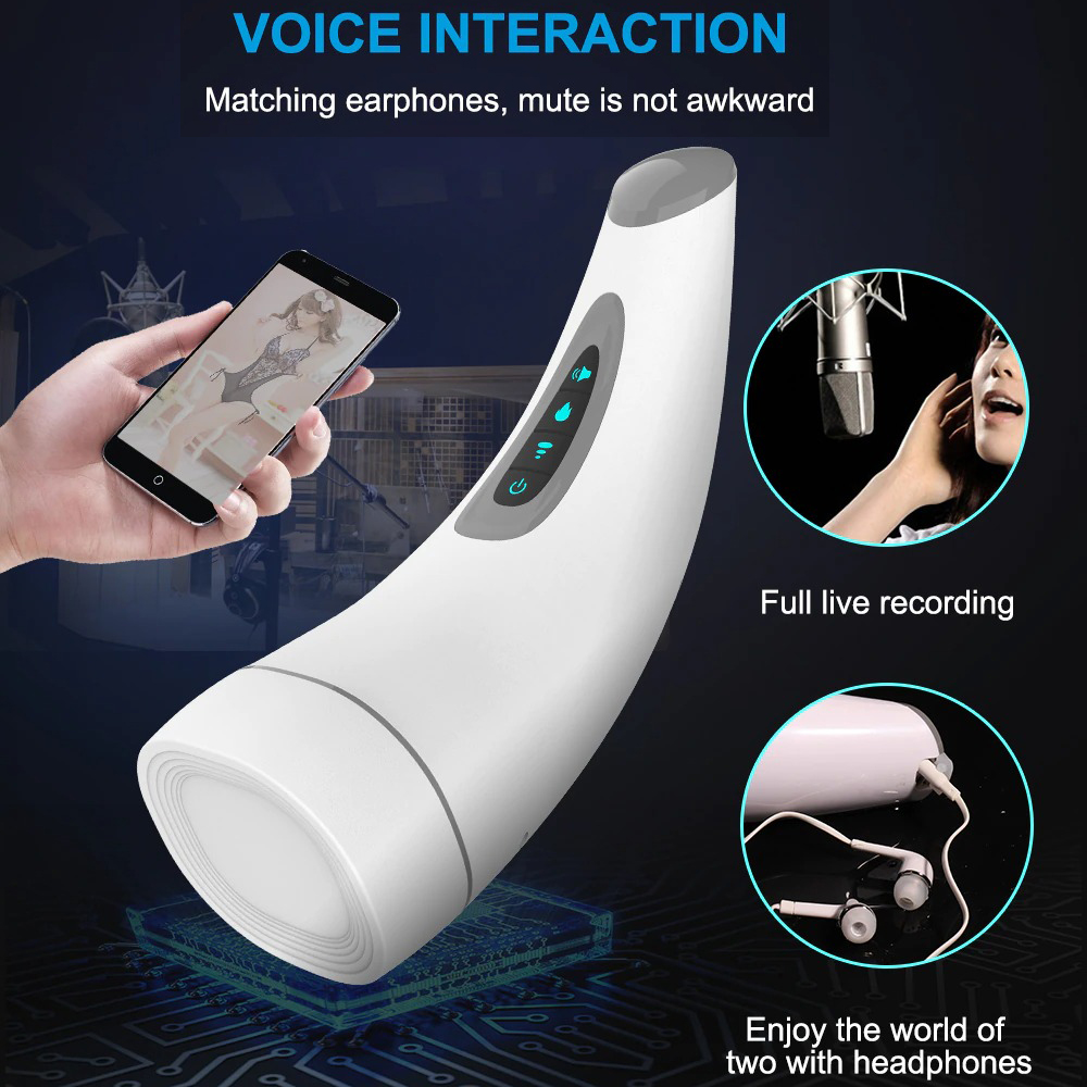 Air Sucking Male Masturbation Cup / Automatic Vibration Blowjob Toy with Heating Function - EVE's SECRETS