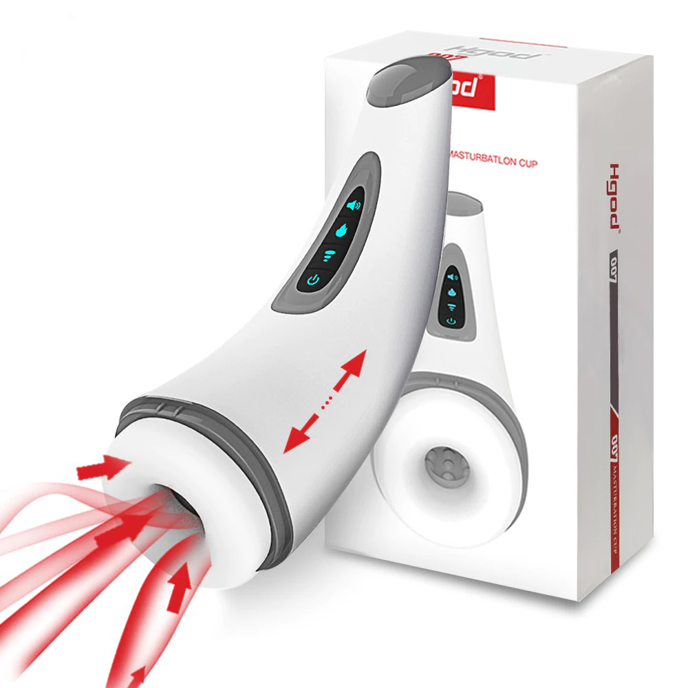 Air Sucking Male Masturbation Cup / Automatic Vibration Blowjob Toy with Heating Function - EVE's SECRETS