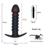 Anal Beaded Vibrator / Single Speed Prostate Dildo Massager / Men's and Women's Butt Plug - EVE's SECRETS