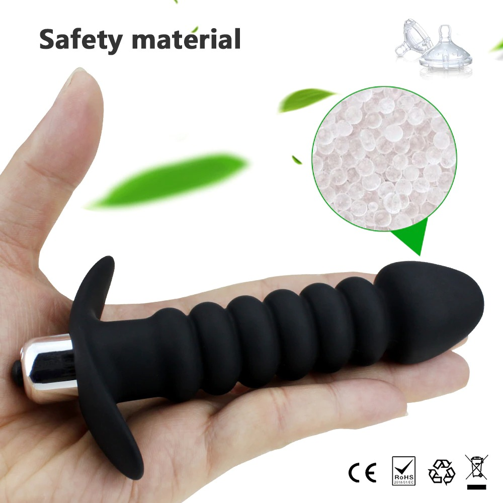 Anal Beaded Vibrator / Single Speed Prostate Dildo Massager / Men's and Women's Butt Plug - EVE's SECRETS