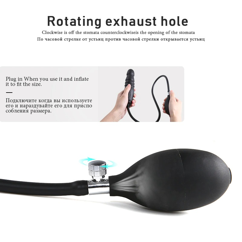 Anal Butt Plug Anus Dilator / Expandable Large Inflatable Big Dildo Pump / Anal Stimulator Sex Toy - EVE's SECRETS
