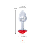 Anal Plug Massager / Vagina Ball Rose Flower Stainless Steel Butt Plug / Backyard Beads Sex Toy - EVE's SECRETS