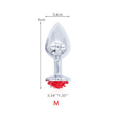 Anal Plug Massager / Vagina Ball Rose Flower Stainless Steel Butt Plug / Backyard Beads Sex Toy - EVE's SECRETS