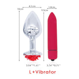 Anal Plug Massager / Vagina Ball Rose Flower Stainless Steel Butt Plug / Backyard Beads Sex Toy - EVE's SECRETS