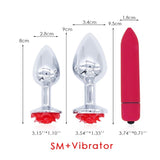 Anal Plug Massager / Vagina Ball Rose Flower Stainless Steel Butt Plug / Backyard Beads Sex Toy - EVE's SECRETS