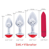 Anal Plug Massager / Vagina Ball Rose Flower Stainless Steel Butt Plug / Backyard Beads Sex Toy - EVE's SECRETS