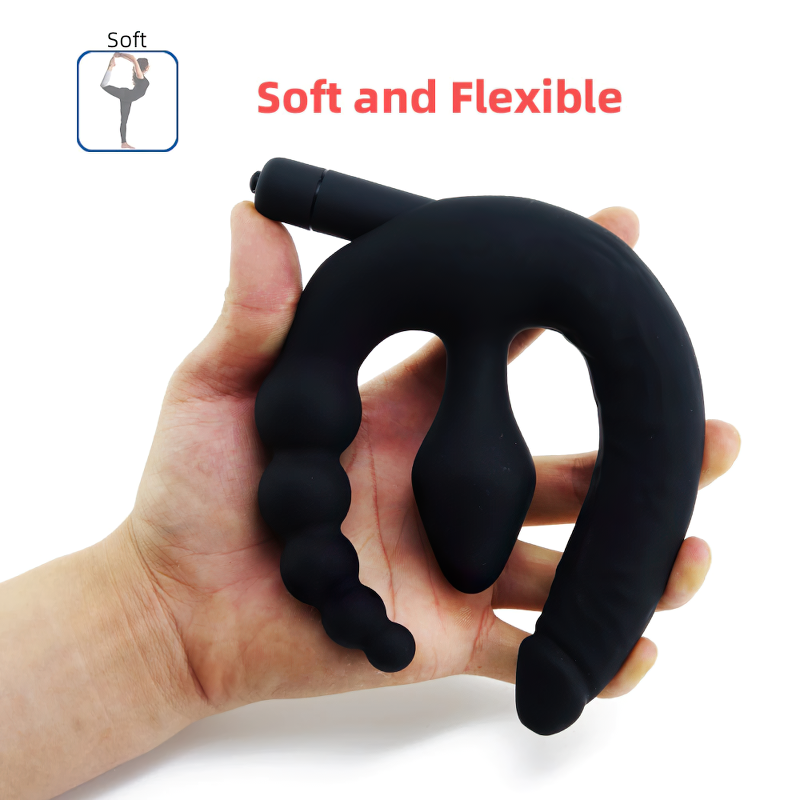 Anal Plug Prostate Massager For Men and Women / Huge Realistic Dildo Penis With Vibrator - EVE's SECRETS