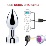 Anal Plugs with Remote and Hand Control / 7 speeds Metal Vibrator / Erotic Prostate Massager - EVE's SECRETS