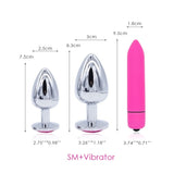 Anal Plugs with Vibrator Toy / Vaginal Erotic Massager with Stainless Steel Butt Plug Balls - EVE's SECRETS