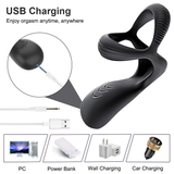 Anal Vibrator with Vibrating Cock Ring / Long Lasting Erection Prostate Massager - EVE's SECRETS