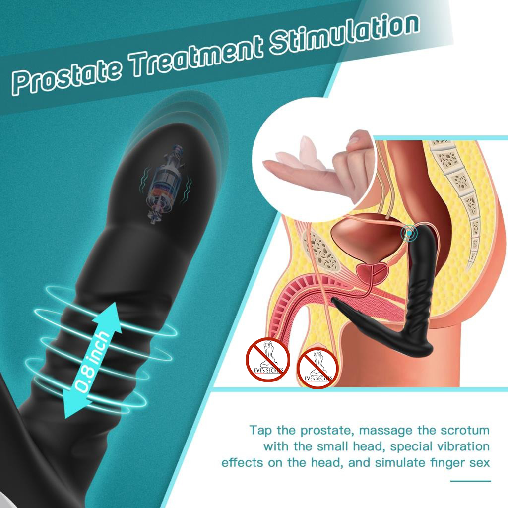Anal Vibrator with Wireless Remote Control / Telescopic Male Prostate Massager / Adult Sex Toys - EVE's SECRETS