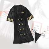 Army Officer Uniform Women Cosplay / Sexy Outfit Air Hostess Dress / Erotic Role Play Suit - EVE's SECRETS