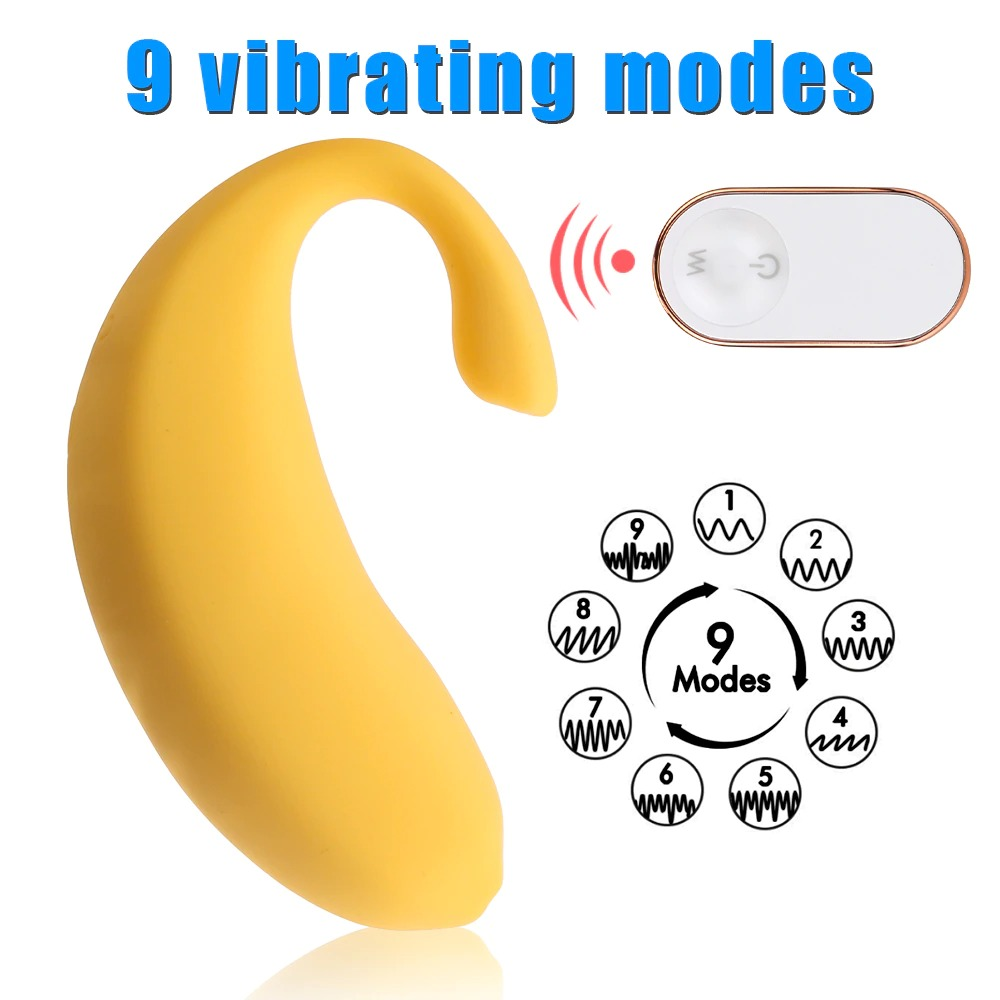 Banana Shape Vagina Clit Stimulator / 9 Speed G-Spot Vibrator for Ladies / Wireless Sex Toy - EVE's SECRETS