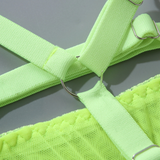 Bandage Transparent Erotic Underwear of 3 Piece / Women's Intimate Set of Bra, Briefs & Garters - EVE's SECRETS