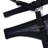 Bandage Transparent Erotic Underwear of 3 Piece / Women's Intimate Set of Bra, Briefs & Garters - EVE's SECRETS