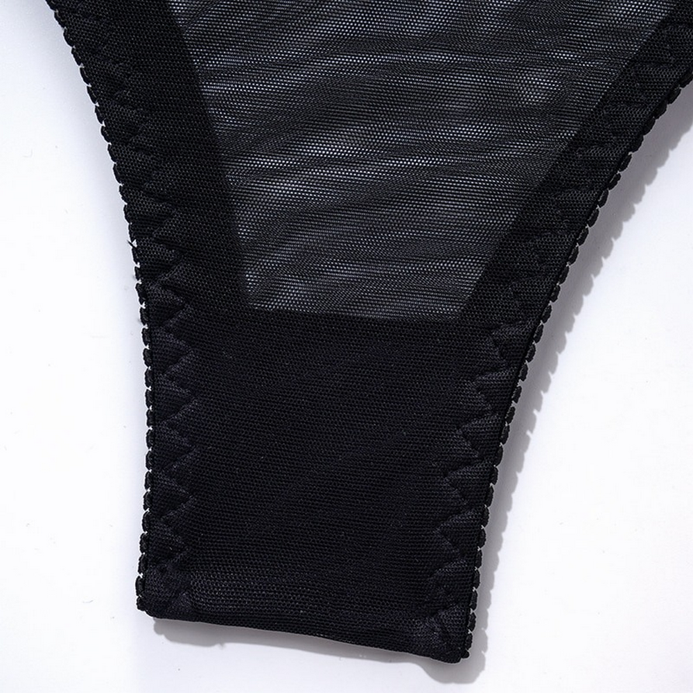 Bandage Transparent Erotic Underwear of 3 Piece / Women's Intimate Set of Bra, Briefs & Garters - EVE's SECRETS