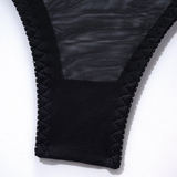 Bandage Transparent Erotic Underwear of 3 Piece / Women's Intimate Set of Bra, Briefs & Garters - EVE's SECRETS