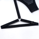 Bandage Transparent Erotic Underwear of 3 Piece / Women's Intimate Set of Bra, Briefs & Garters - EVE's SECRETS