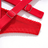 Bandage Transparent Erotic Underwear of 3 Piece / Women's Intimate Set of Bra, Briefs & Garters - EVE's SECRETS