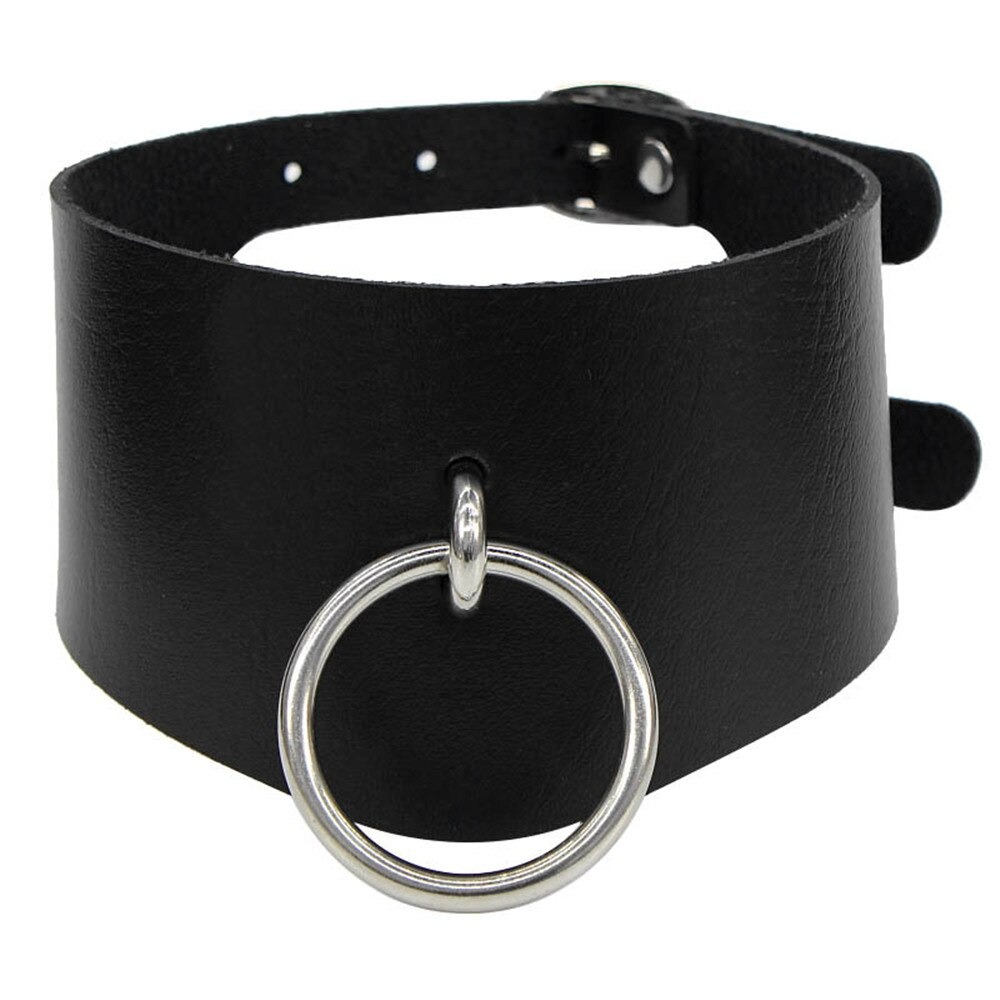 BDSM Adjustable Necklace with Slave Ring / Sexy Bondage Collars - EVE's SECRETS