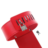 BDSM Adult Sex Toys For Role-Playing Games / PU Leather Unisex Handcuffs With Collar And Buckles - EVE's SECRETS