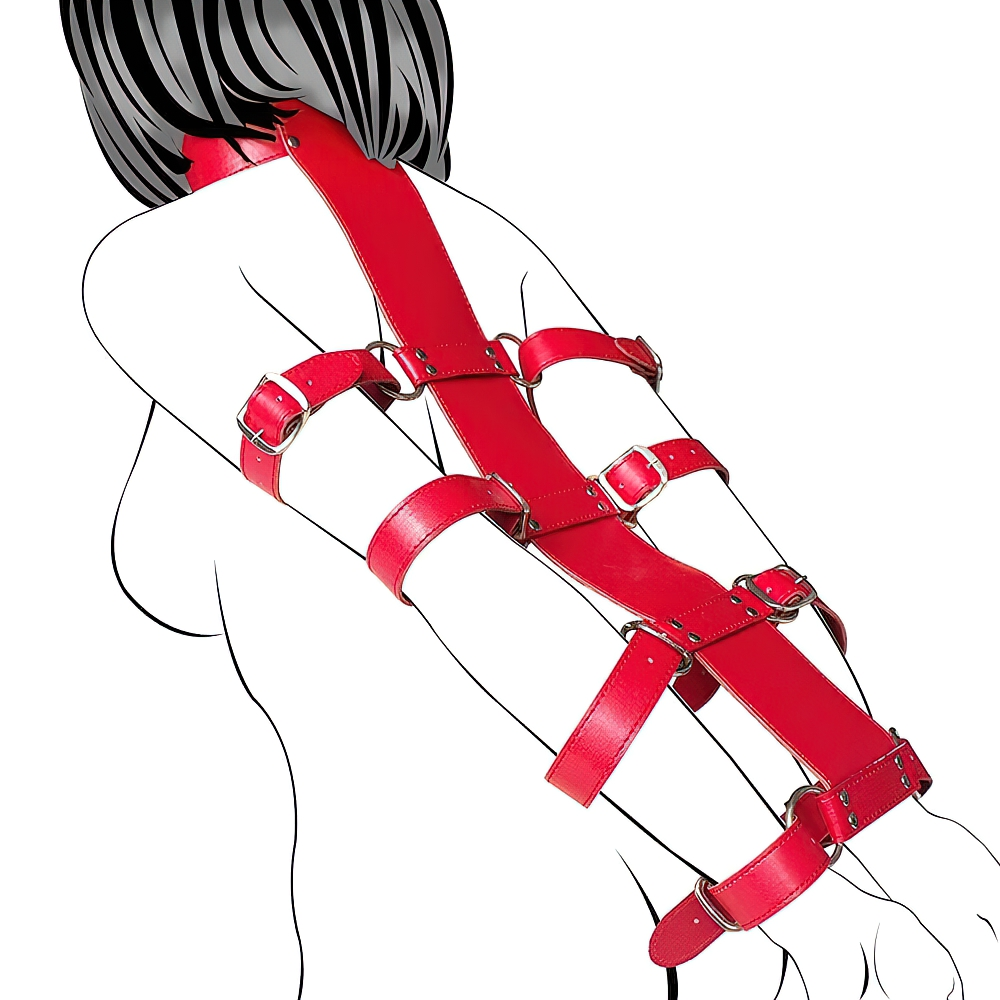 BDSM Adult Sex Toys For Role-Playing Games / PU Leather Unisex Handcuffs With Collar And Buckles - EVE's SECRETS