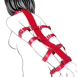 BDSM Adult Sex Toys For Role-Playing Games / PU Leather Unisex Handcuffs With Collar And Buckles - EVE's SECRETS
