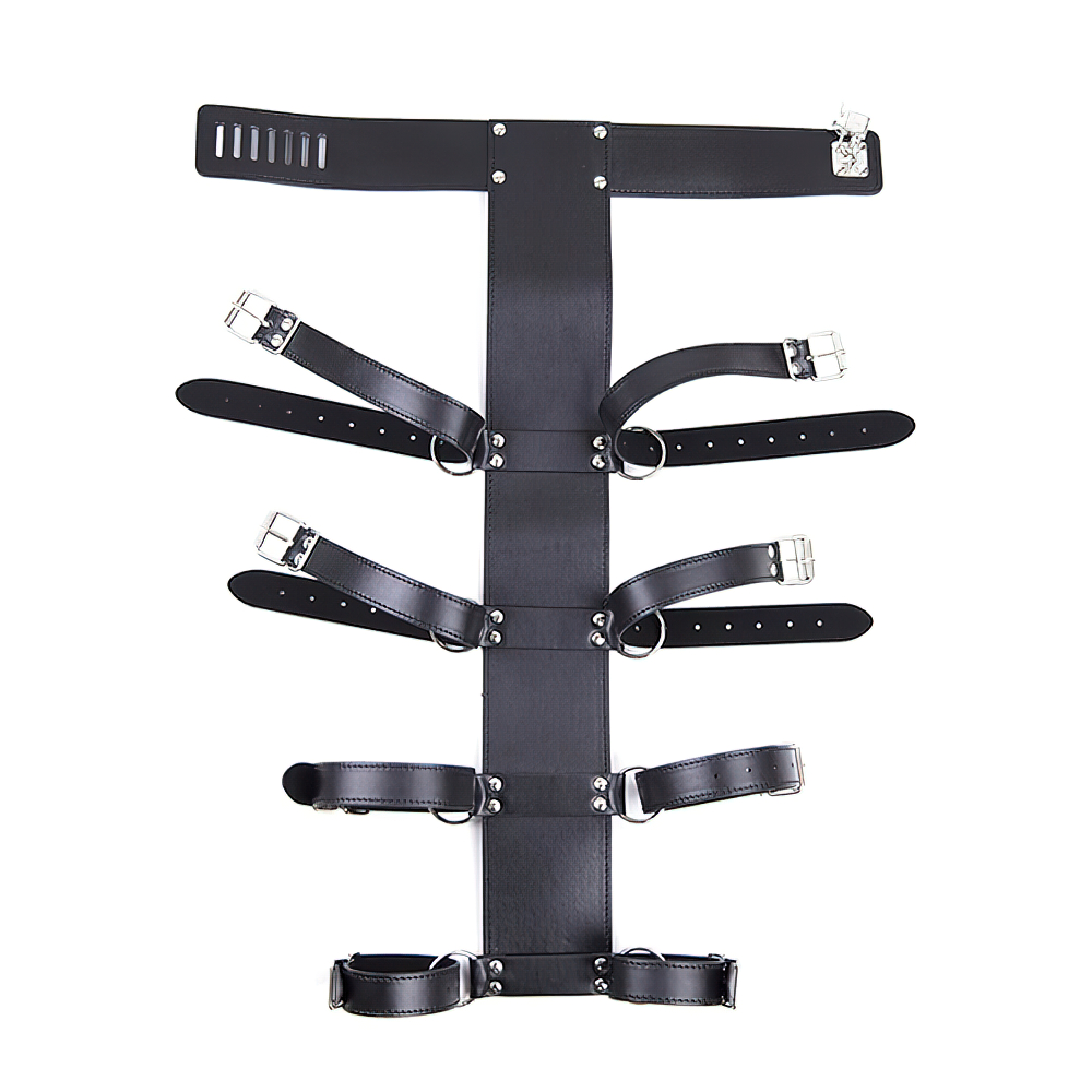 BDSM Adult Sex Toys For Role-Playing Games / PU Leather Unisex Handcuffs With Collar And Buckles - EVE's SECRETS