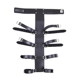 BDSM Adult Sex Toys For Role-Playing Games / PU Leather Unisex Handcuffs With Collar And Buckles