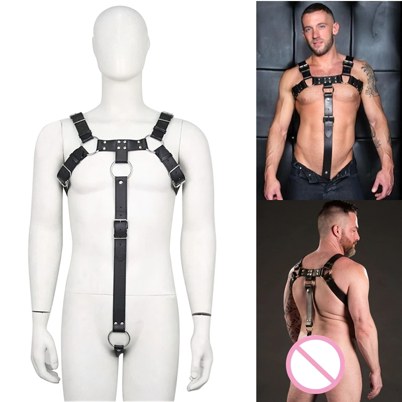 BDSM Body Harness For Men / Leather Fetish Lingerie With Belt Straps / Adult Sexual Costumes - EVE's SECRETS
