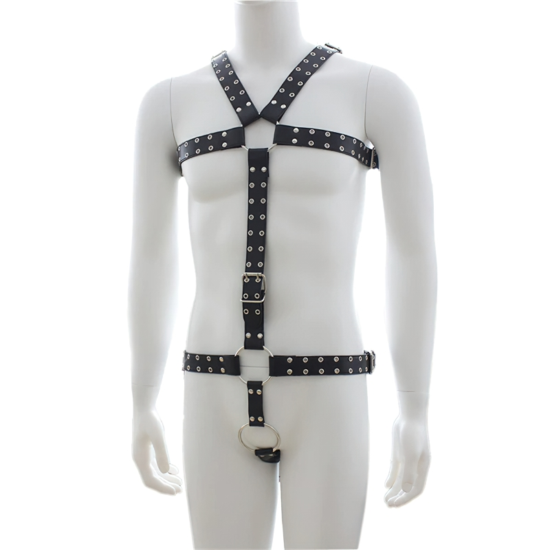 BDSM Body Harness For Men / Leather Fetish Lingerie With Belt Straps / Adult Sexual Costumes - EVE's SECRETS