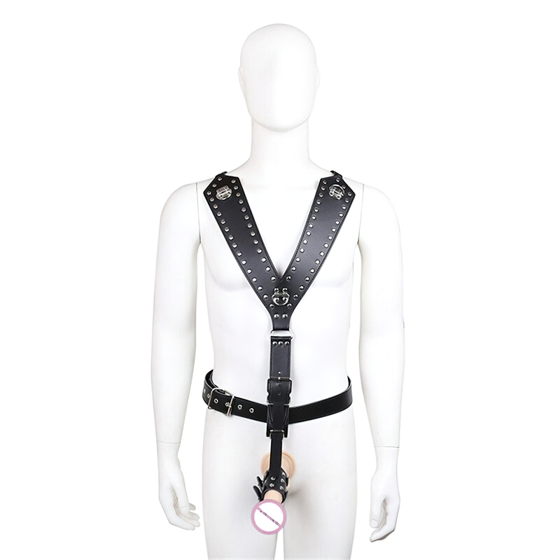 BDSM Body Harness For Men / Leather Fetish Lingerie With Belt Straps / Adult Sexual Costumes - EVE's SECRETS