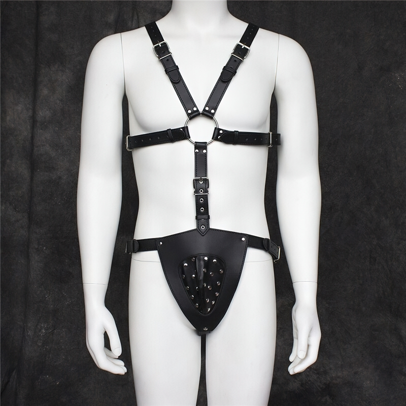 BDSM Body Harness For Men / Leather Fetish Lingerie With Belt Straps / Adult Sexual Costumes - EVE's SECRETS