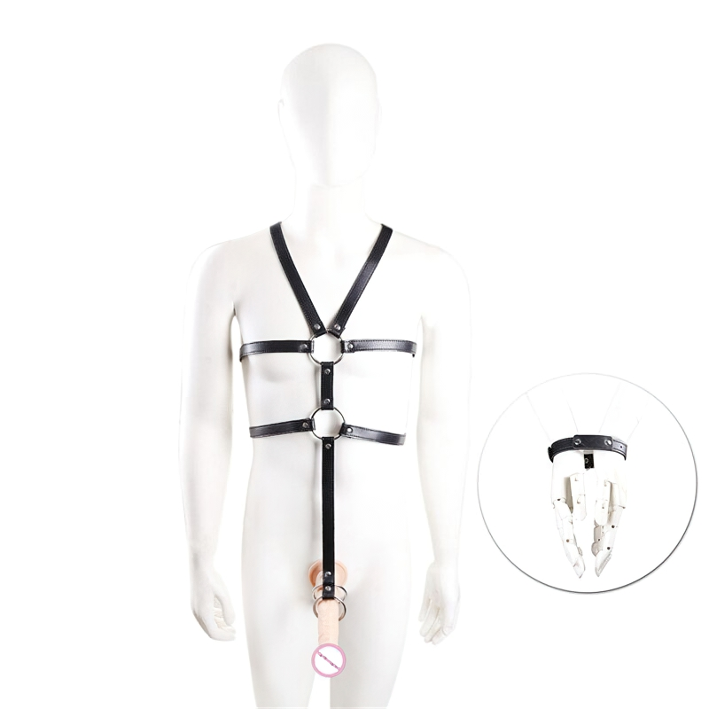 BDSM Body Harness For Men / Leather Fetish Lingerie With Belt Straps / Adult Sexual Costumes - EVE's SECRETS