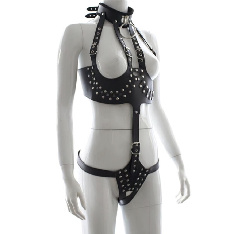 BDSM Bondage Female Harness / Chastity Belt Fetish Open Bust Erotic Dress - EVE's SECRETS