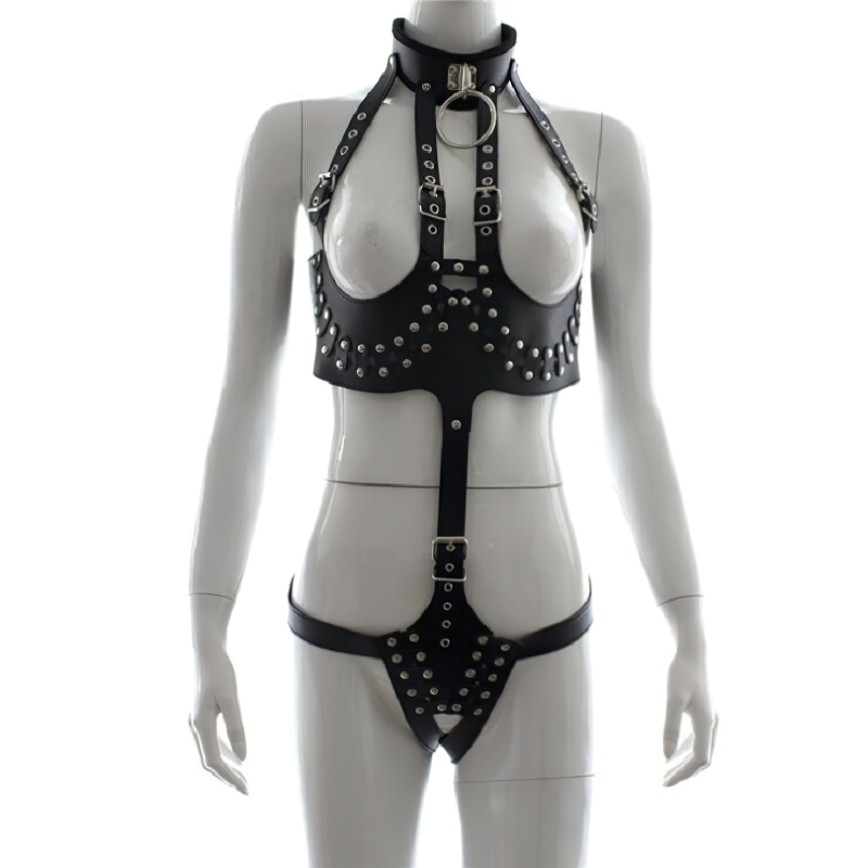 BDSM Bondage Female Harness / Chastity Belt Fetish Open Bust Erotic Dress - EVE's SECRETS