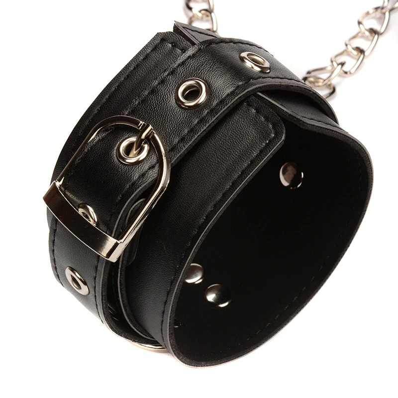 BDSM Bondage Restraints / Handcuffs & Collar with Chains / Sexy Accessories for Fetish Games - EVE's SECRETS