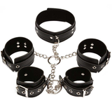 BDSM Bondage Restraints / Menottes et collier avec chaînes / Accessoires sexy pour jeux fétichistes