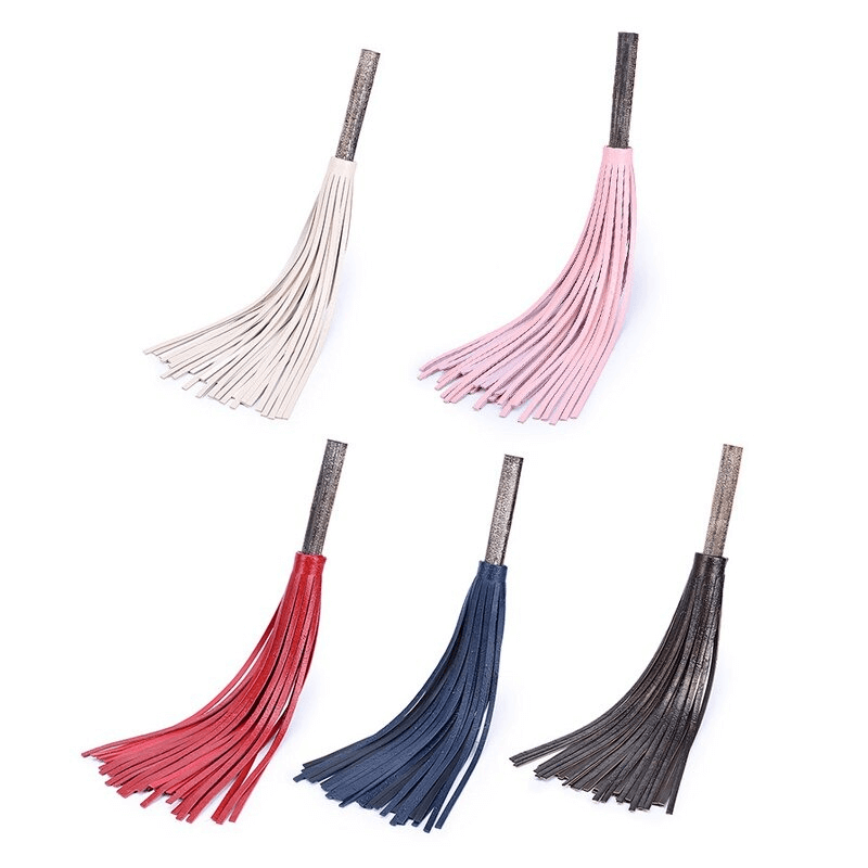 BDSM Leather Disperse Whip / Retro Wooden Handle Whips / Adult Sex Game Toys - EVE's SECRETS