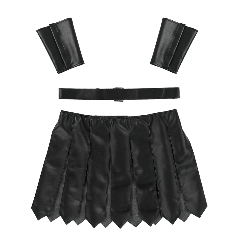 Black Male Sexy Roman Gladiator Costume / Gladiator Design Underwear Skirts With Belt - EVE's SECRETS