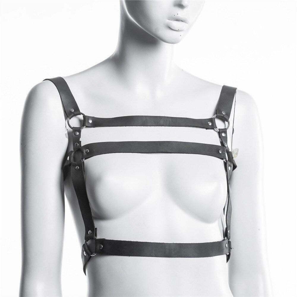 Black PU Leather Body Harness / Hot Belt in BDSM Style Accessories - EVE's SECRETS