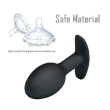 Black Silicone Anal Plug With Metal Ball Inside / Unisex Anus Masturbator / Anal Sex Toys - EVE's SECRETS