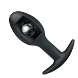 Plug Anal en Silicone noir avec boule en métal à l'intérieur/masturbateur d'anus unisexe/jouets sexuels anaux