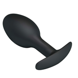 Black Silicone Anal Plug With Metal Ball Inside / Unisex Anus Masturbator / Anal Sex Toys - EVE's SECRETS