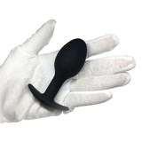 Black Silicone Anal Plug With Metal Ball Inside / Unisex Anus Masturbator / Anal Sex Toys - EVE's SECRETS