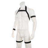Harnais de corps élastique à col licou pour hommes / Bretelles sexy pour hommes Costume Bondage